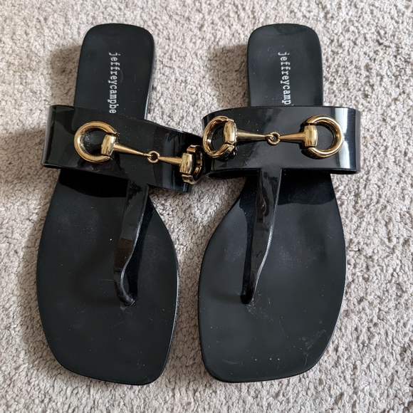 Jeffrey Campbell A Lil Bit Flat Jelly Thong - Picture 2 of 3